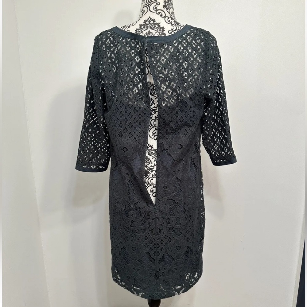 Ann Taylor LOFT Women's Green Laces Overlay Dress Size 10. - Picture 7 of 10